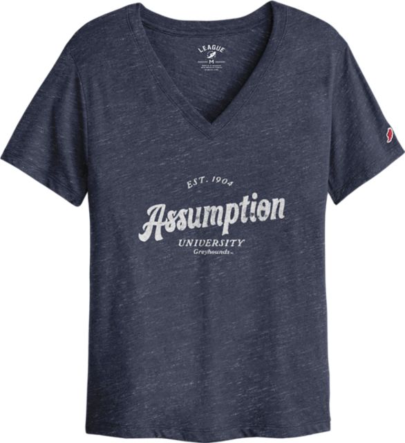 Assumption University Greyhounds Women's V-Neck T-Shirt