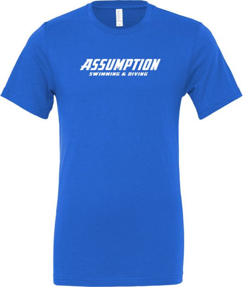 Assumption Bella + Canvas Jersey Cotton T Shirt Assumption University Swim and Dive - ONLINE ONLY