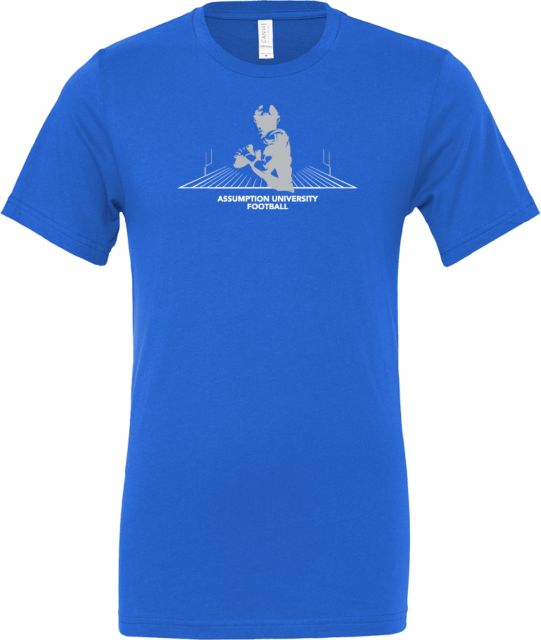Assumption Bella + Canvas Jersey Cotton T Shirt Assumption University Football Graphic - ONLINE ONLY