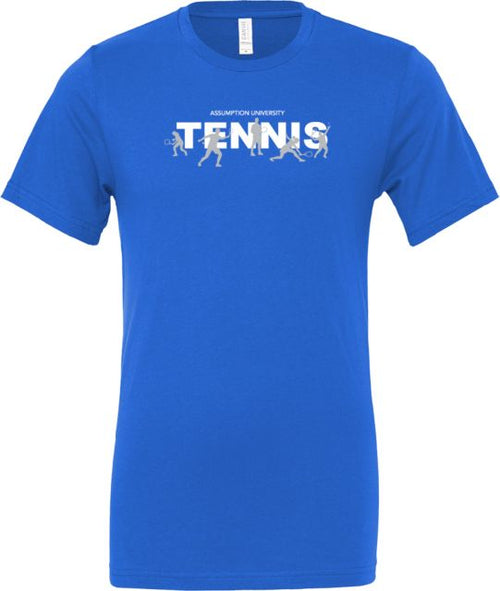 Assumption Bella + Canvas Jersey Cotton T Shirt Assumption University Tennis Graphic - ONLINE ONLY
