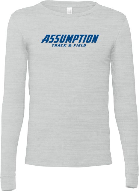 Assumption Bella + Canvas Jersey Cotton Long Sleeve T Shirt Assumption University Track and Field - ONLINE ONLY