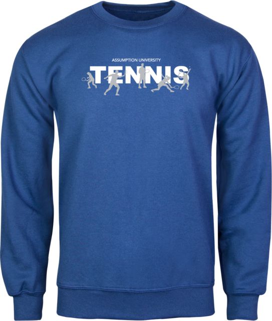 Assumption Fleece Crew Assumption University Tennis Graphic - ONLINE ONLY