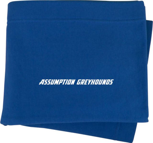 Assumption Sweatshirt Blanket Assumption University Greyhounds Flat Wordmark - ONLINE ONLY