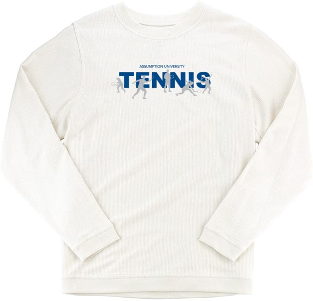 Assumption Boxercraft Womens Corded Crew Assumption University Tennis Graphic - ONLINE ONLY