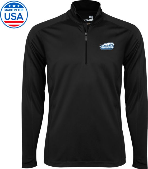 Assumption Syntrel Interlock 1/4 Zip Assumption University Greyhound Logo - ONLINE ONLY