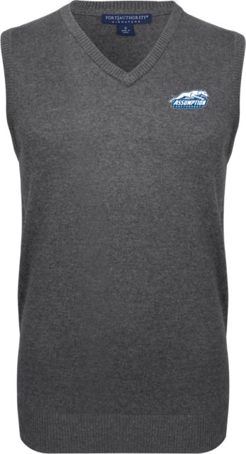 Assumption VNeck Sweater Vest Assumption University Greyhound Logo - ONLINE ONLY