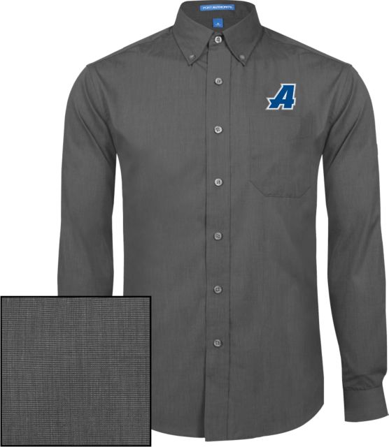 Assumption Dark Poplin Crosshatch Long Sleeve Button Down Assumption A Primary Mark - ONLINE ONLY